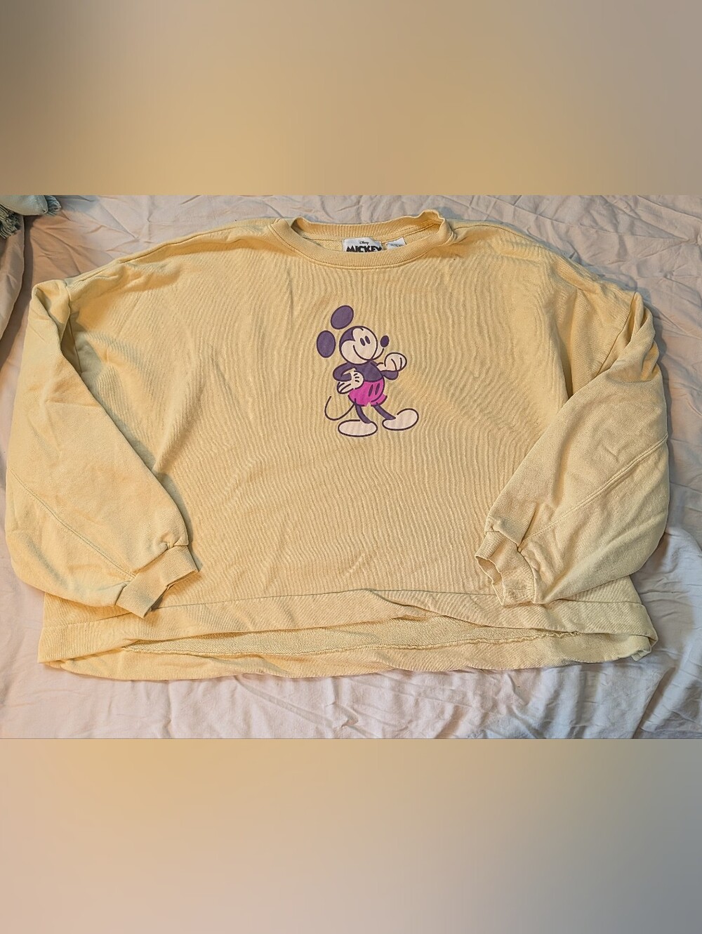 Mickey Mouse Yellow Crewneck Sweatshirt